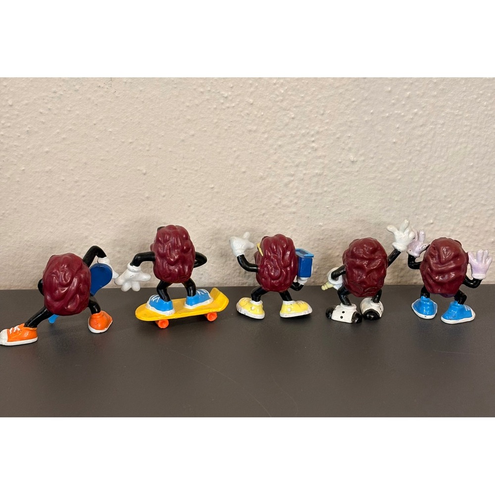 California Raisins PVC Figures Unisex OS Purple Good Vintage Rare 80s Set of 5 - Picture 2 of 4